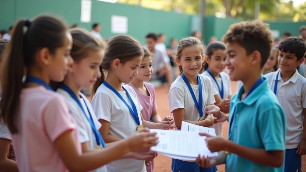 حفل توزيع جوائز لفائزي بطولة تنس داخلية